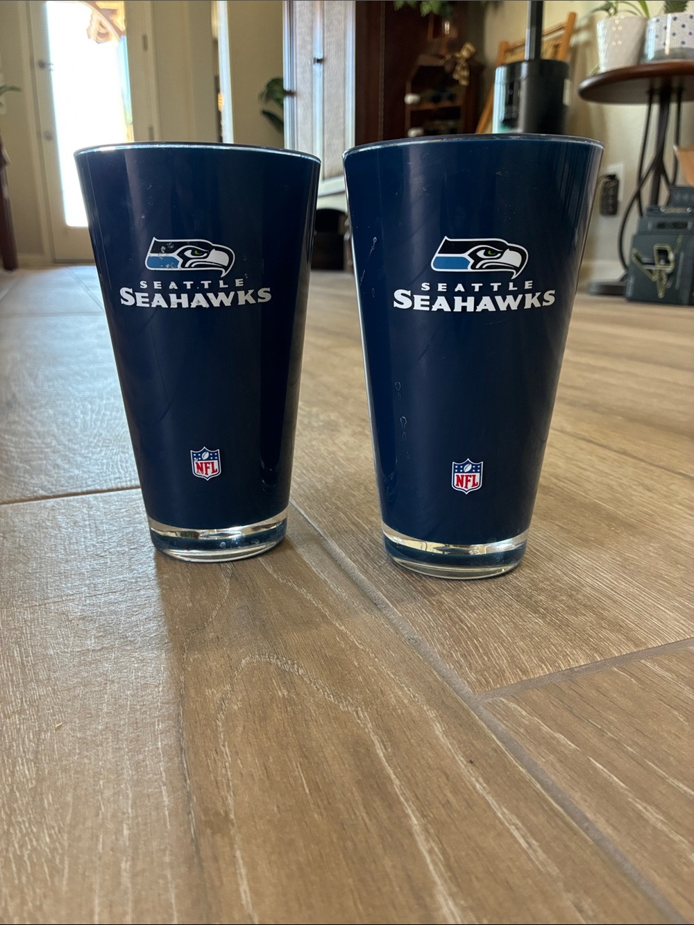 NFL Seattle Seahawks Navy Blue Pint Glasses